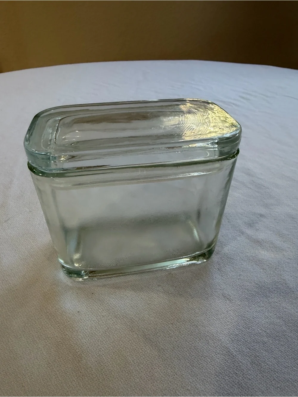 VTG Clear Glass Rectangular Storage Jar with sealed Lid - Transparent